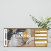 Invitation Modèle cadeau personnalisé Tattoo (Debout devant)