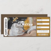 Invitation Modèle cadeau personnalisé Tattoo (Devant / Derrière)