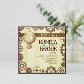 Invitation Modèle chaud de mariage de ballon à air de (Debout devant)