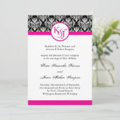 Invitation Modèle classique d'invitation à Mariage damassé Ho (Debout devant)
