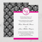 Invitation Modèle classique d'invitation à Mariage damassé Ho (Devant / Derrière)