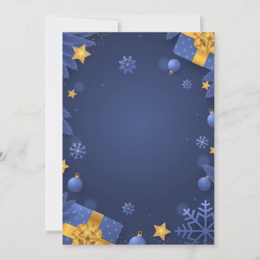 Invitation Modèle d'affiche de fête de Noël joyeuse (Dos)