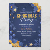 Invitation Modèle d'affiche de fête de Noël joyeuse (Devant / Derrière)