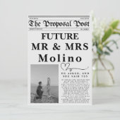 Invitation Modèle d'annonce de fiançailles dans un journal In (Debout devant)