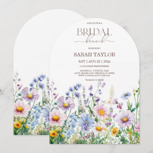 Invitation Modèle de Baby Shower Bohème Fleurs des Champs Mar