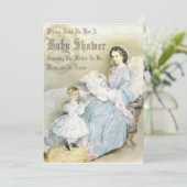 Invitation Modèle de Baby shower de l'époque victorienne vint (Debout devant)