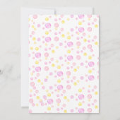 Invitation Modèle de Baby shower en caoutchouc rose (Dos)