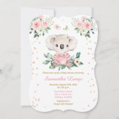 Invitation Modèle de Baby shower Koala personnalisé (Devant)