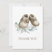 Invitation Modèle de Baby shower Rustique Boho Booties (Dos)
