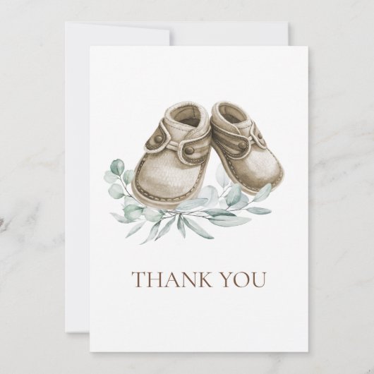 Invitation Modèle de Baby shower Rustique Boho Booties (Dos)