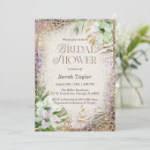Invitation Modèle de Baby Shower sur le thème de l'Imprimé Lé (Debout devant)