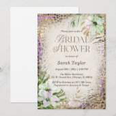 Invitation Modèle de Baby Shower sur le thème de l'Imprimé Lé (Devant / Derrière)
