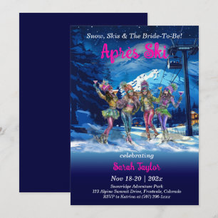 Invitation Modèle de Bachelorette Après-Ski Modifiable