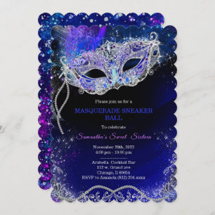 Invitation Modèle de balle de Basket Masquerade personnalisé