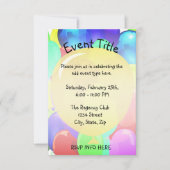 Invitation Modèle de ballon (Devant)