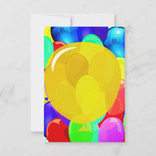 Invitation Modèle de ballon (Dos)