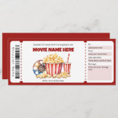 Invitation Modèle de billet de nuit surprise Movie (Devant / Derrière)