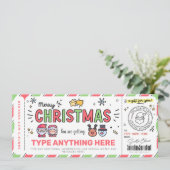 Invitation Modèle de bon de cadeau du Père Noël de Noël pour (Debout devant)