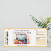 Invitation Modèle de carte-cadeau de l'abonnement de diffusio (Debout devant)