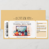 Invitation Modèle de carte-cadeau de l'abonnement de diffusio (Devant / Derrière)