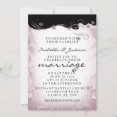 Invitation Modèle de carton d'invitation de mariage en marbre (Devant)