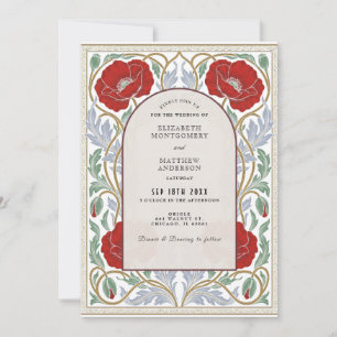 Invitation Modèle de carton d'invitation de mariage floral Ar