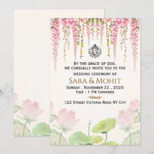 Invitation Modèle de carton d'invitation de mariage indien mo