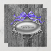 Invitation Modèle de carton d'invitation élégant pour fête en (Devant / Derrière)