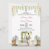 Invitation Modèle de carton d'invitation Nikkah islamique mod (Devant)