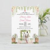 Invitation Modèle de carton d'invitation Nikkah islamique mod (Debout devant)