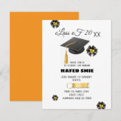 Invitation Modèle de carton d'invitation pour fête de fin d'é (Devant / Derrière)