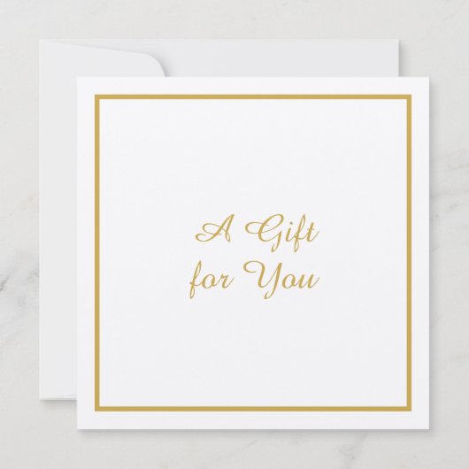 Invitation Modèle de certificat cadeau d'art en or (Dos)