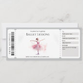 Invitation Modèle de certificat-cadeau de cours de ballet (Devant)