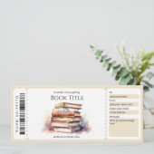 Invitation Modèle de certificat-cadeau de livre électronique  (Debout devant)