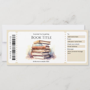 Invitation Modèle de certificat-cadeau de livre électronique 