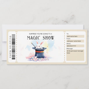 Invitation Modèle de certificat-cadeau de spectacle de magie