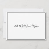 Invitation Modèle de certificat cadeau photo personnalisé (Dos)