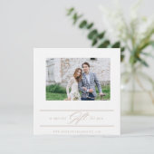 Invitation Modèle de certificat-cadeau photographique (Debout devant)