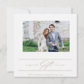 Invitation Modèle de certificat-cadeau photographique (Devant)