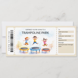 Invitation Modèle de certificat cadeau pour parc de trampolin