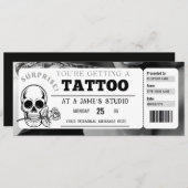 Invitation Modèle de certificat cadeau pour tatouage personna (Devant / Derrière)