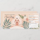 Invitation Modèle de certificat-cadeau Spa modifiable (Devant / Derrière)