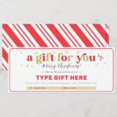 Invitation Modèle de certificat de bon cadeau de Noël personn (Devant / Derrière)