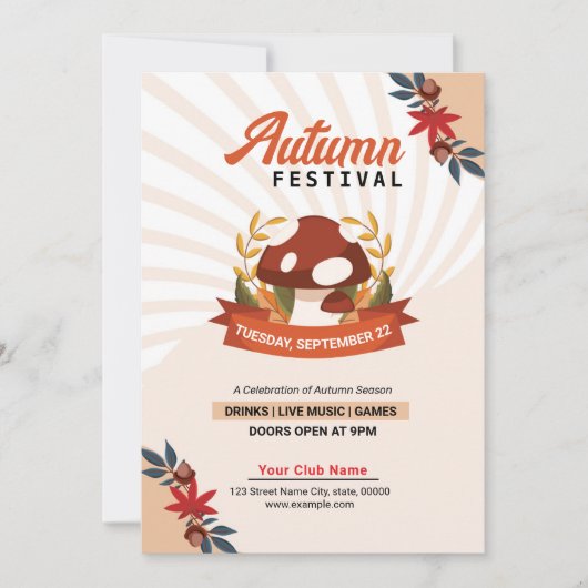 Invitation Modèle de circulaire Automne / Automne (Devant)