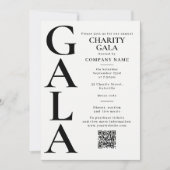 Invitation Modèle de code QR pour un gala de charité pour une (Devant)