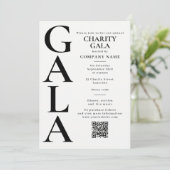 Invitation Modèle de code QR pour un gala de charité pour une (Debout devant)