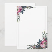 Invitation Modèle de coins floraux (Devant / Derrière)