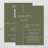 Invitation Modèle de conception de carton d'invitation de mar (Devant / Derrière)