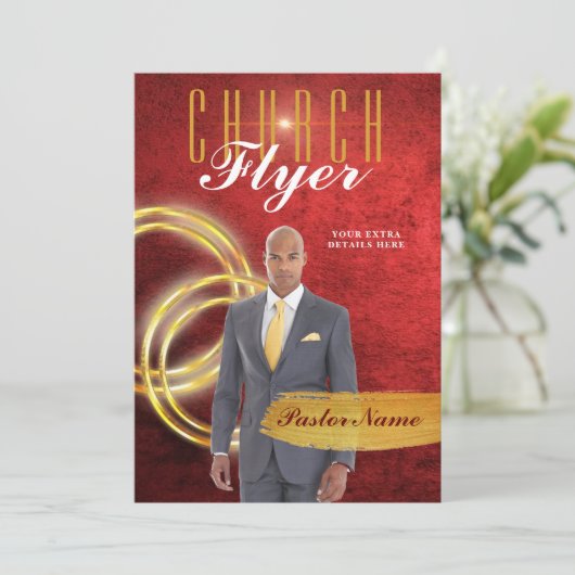 Invitation modèle de conception de la circulaire d'église (Debout devant)