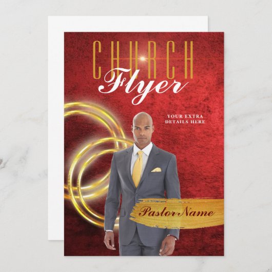 Invitation modèle de conception de la circulaire d'église (Devant / Derrière)